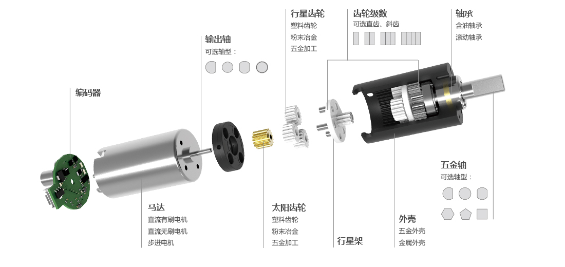 微型行星齒輪箱結構